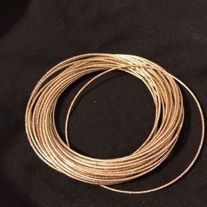 Silver tone bangle bracelet